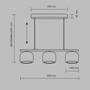 Maytoni LED hanglamp Spirito, 3-lamps, wit, glas, dimbaar