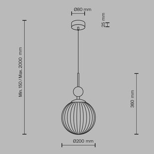 Maytoni hanglamp Tavo, beige, travertijn/glas, Ø 20 cm