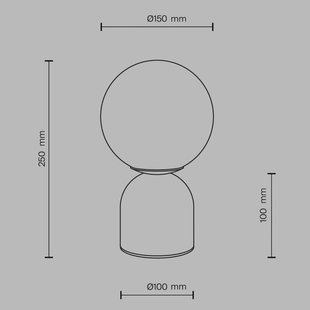 Maytoni tafellamp Tavo, beige, steen/glas, hoogte 25 cm