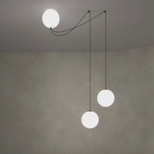 Maytoni LED hanglamp Twins, zwart, glas, Ø 20 cm