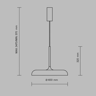 Maytoni LED hanglamp Gerhard, Ø 40 cm, wit, metaal