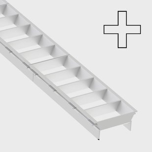 The Light Group SLC lamellenrooster Click, X-module, wit, kunststof