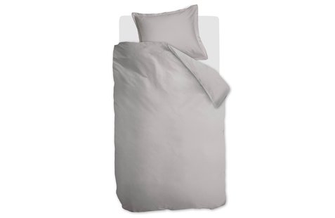 Ambiante Satin Dekbedovertrek Uni Grey | Swiss Sense