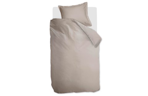 Ambiante Satin Dekbedovertrek Uni Sand | Swiss Sense
