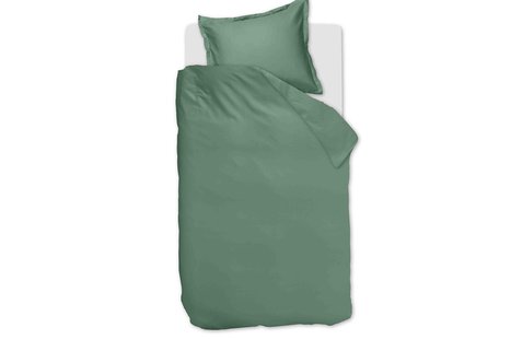 Ambiante Satin Dekbedovertrek Uni Grey Green | Swiss Sense
