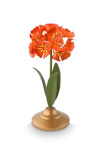 Pip Studio Kaarsenhouder Metaal Bloem Oranje 22.5cm