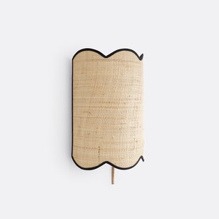Wandlamp in raffia, Dolkie