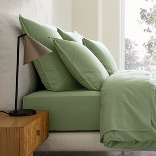 Kussensloop in gewassen perkal katoen, Sabbal