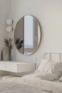 Ronde spiegel 100 cm - Zacht Goud