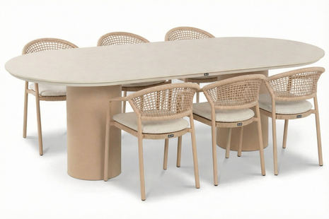 Hartman Taragona/Valencia 220x100 cm dining tuinset 7-delig