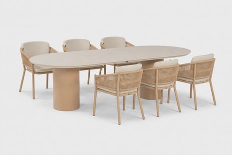 Hartman Altea/Valencia 220x100 cm dining tuinset 7-delig