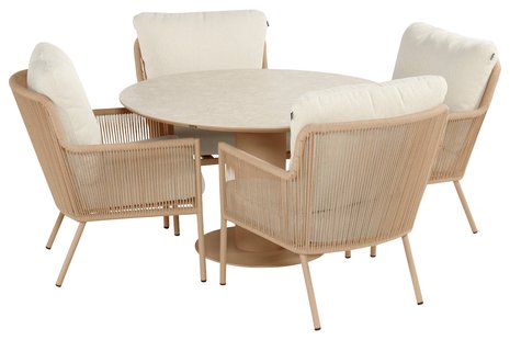 Hartman Zaragoza/Zaragoza 120 cm dining tuinset 5-delig