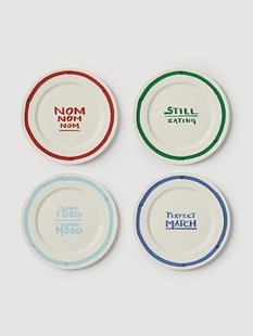 Porseleinen dinerborden Tutti met decoratief motief, 4-delig