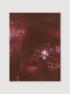 Handbeschilderde canvasdoek Invisible Red