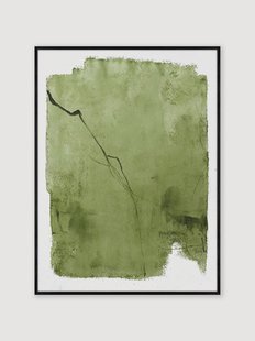 Handbeschilderde canvasdoek Green Layer