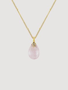 Goudkleurige ketting Neo met rozenkwarts