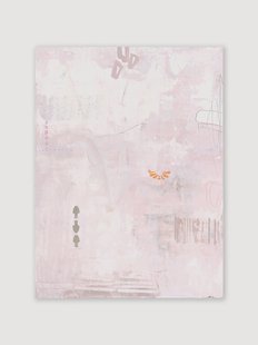 Handbeschilderde canvasdoek Pink Petite