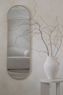 Ovale spiegel 125×40 cm - Greige