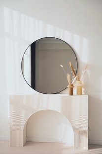 Ronde spiegel 120 cm - Zwart