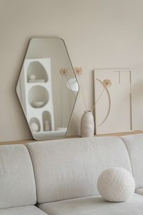 Hexagon spiegel 90×60 cm - Greige