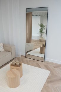 Rechthoekige spiegel 210×90 cm - Zwart