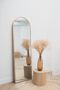 Boogspiegel Eikenhout 170×50 cm