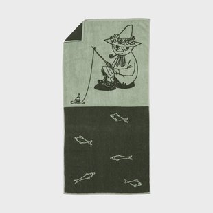 Moomin Arabia Moomin badhanddoek 70x140 cm Snufkin groen