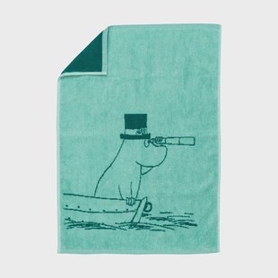 Moomin Arabia Moomin handdoek 50x70 cm Moominpapa blauwgroen