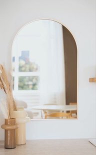 Boogspiegel 90x60cm - Zacht Goud