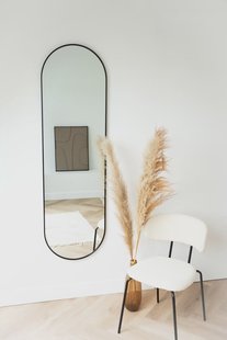 Ovale spiegel 170x50 cm - Zwart