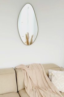 Organische spiegel 82x46 cm - Greige