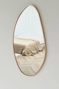 Organische spiegel 82x46 cm - Zacht Goud