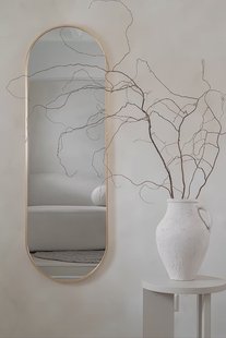 Ovale spiegel 125×40 cm - Zacht Goud