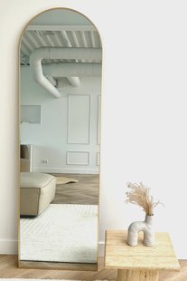 Boogspiegel 190×60 cm - Zacht goud