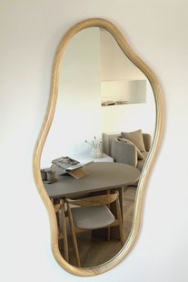 Organische spiegel hout 110x60 cm - naturel