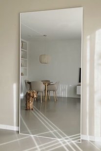 Rechthoekige spiegel 215x110 cm - Mat Wit