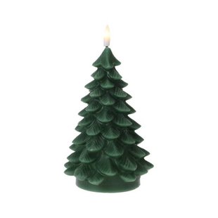 Ledkaars Kerstboom 17cm Donker Groen