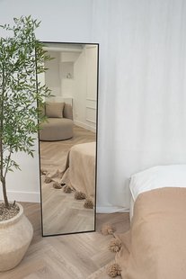 Rechthoekige spiegel 170×50 cm - Zwart