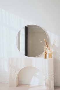 Ronde spiegel 120 cm - Mat Wit