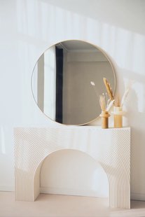 Ronde spiegel 120 cm - Zacht Goud