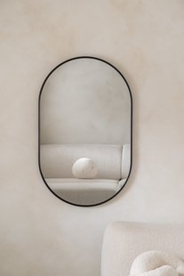Ovale spiegel 80×50 cm - Zwart