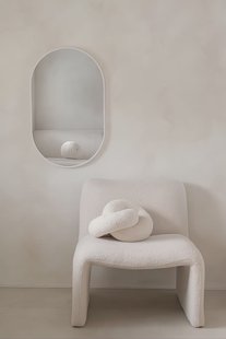 Ovale spiegel 80×50 cm - Mat Wit