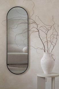Ovale spiegel 125×40 cm - Zwart