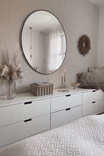 Ronde spiegel 100 cm - Zwart