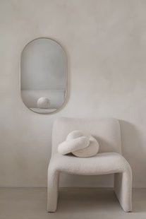 Ovale spiegel 80×50 cm - Greige