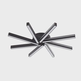 Lucande Smart LED plafondlamp Tjado, Ø70 cm, zwart, RGBW - Woonkamer - Modern - Metaal - Meerdere lampen