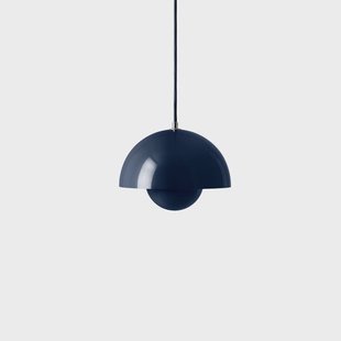 Flowerpot VP1 hanglamp, Ø 23 cm, staalblauw &Tradition - Woonkamer - Designer - Metaal - 1 lamp