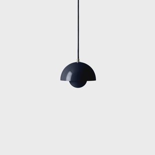 Flowerpot VP10 hanglamp, Ø 16 cm, staalblauw &Tradition - Woonkamer - Designer - Metaal - Met lampenkap