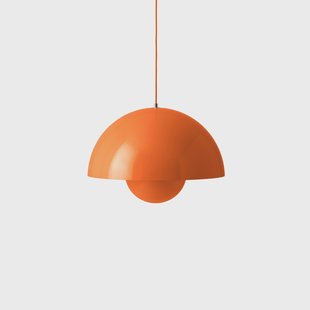 Flowerpot VP2 hanglamp, Ø 50 cm, oranje &Tradition - Woonkamer - Designer - Aluminium - Met lampenkap
