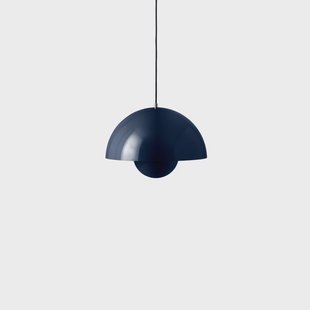 Flowerpot VP7 hanglamp, Ø 37 cm, staalblauw &Tradition - Woonkamer - Designer - Metaal - Met lampenkap